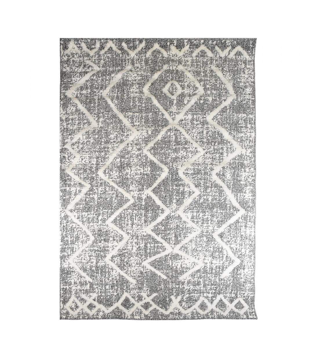 Tapis longs poils shaggy tissé motif berbère PITOLA-1