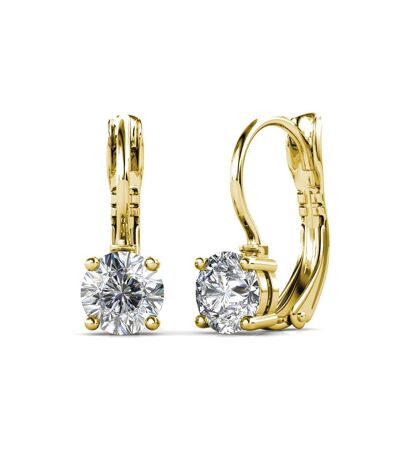 Boucles d'oreilles Round, Cristal d'Autriche