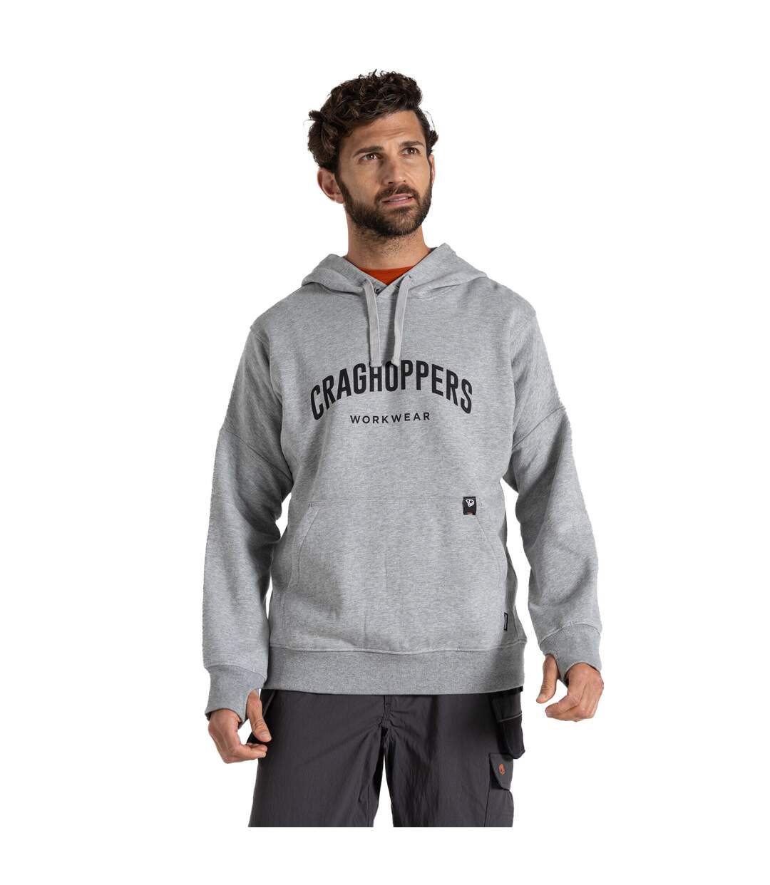 Sweat à capuche workwear oulston homme gris clair chiné Craghoppers-3