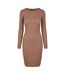 Robe Motif/style Côtelé Femme Kaki Foncé Urban Classics-1