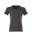 Womens/ladies Accelerate Coolmax V Neck T-shirt Dark Anthracite Black Mascot-1