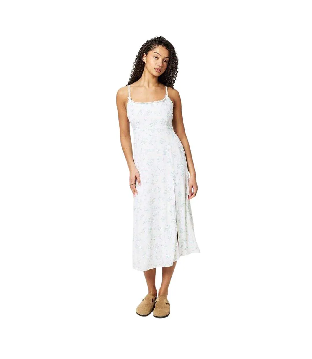 Robe À Bretelles Motif/style Floral Femme Blanc Bleu Jack Wills-1