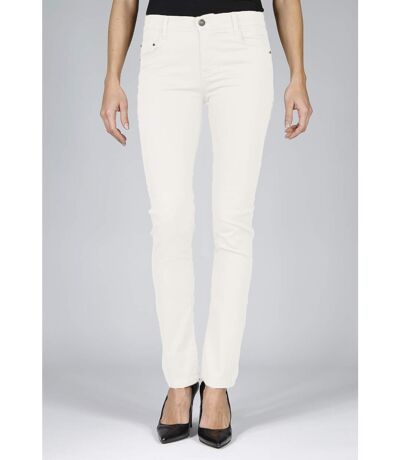 Jegging stretch taille haute ENORA blanc