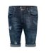 Mens Riptrey Denim Ripped Shorts Mid Wash Crosshatch-1