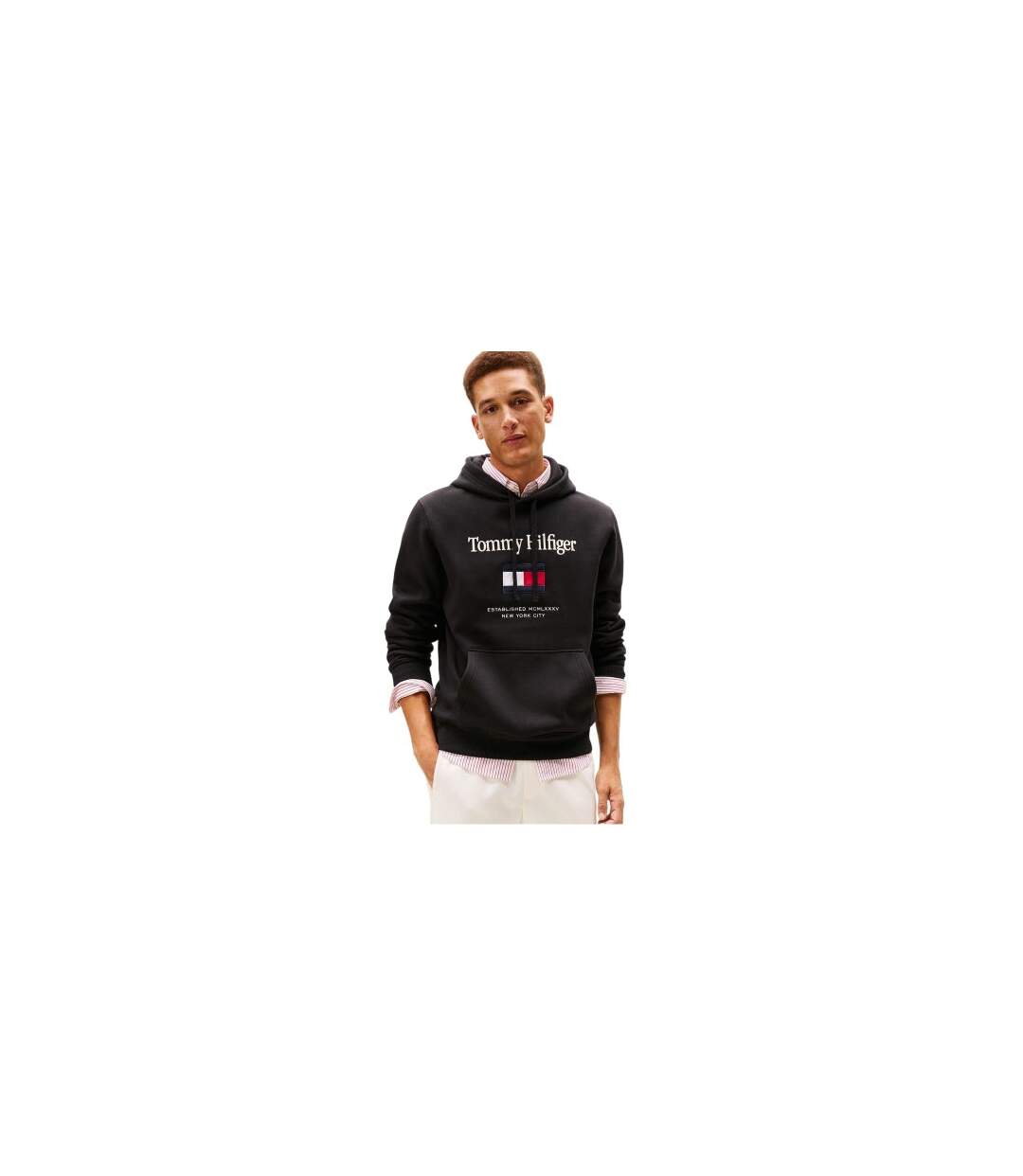 Sweat À Capuche Homme Noir Tommy Hilfiger-1