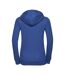 Womens/ladies authentic full zip hoodie bright royal blue Russell