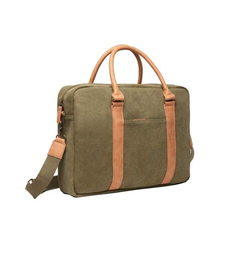 Bosler canvas recycled 0.35l laptop bag 40cm x 30cm x 9cm green Vinga