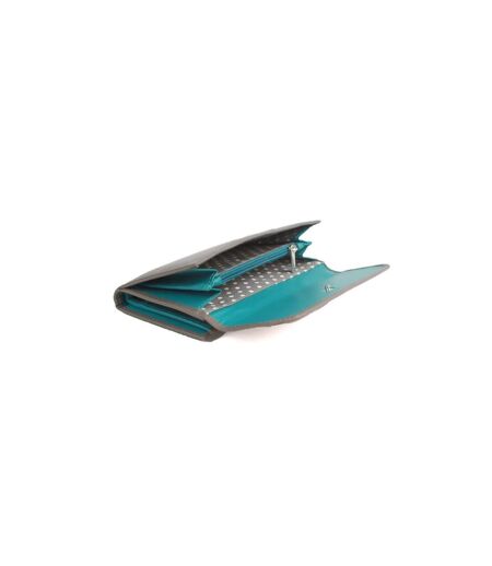 Eastern Counties Leather Bridget Contrast Leather Coin Purse (Taupe/Turquoise) (One Size) - UTEL364