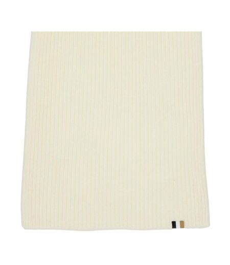 Unisex Adult Lyarana Ribbed Scarf One Size White Boss