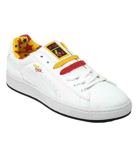 Baskets Motif Logo Basket Bode Adulte Blanc Jaune Rouge Puma
