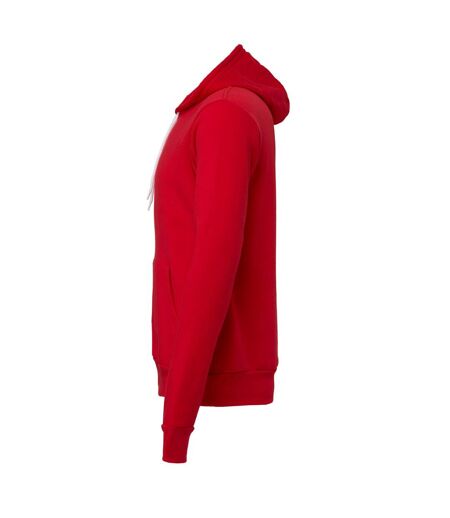 Sweat capuche unisexe rouge Bella + Canvas