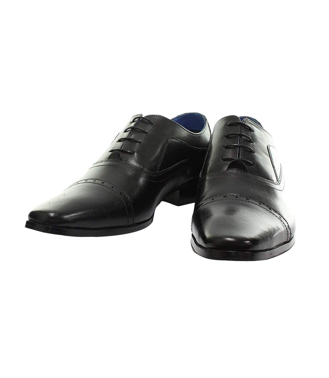 Richelieu en cuir homme noir Roamers