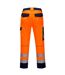 Mens modaflame safety work trousers orange/navy Portwest