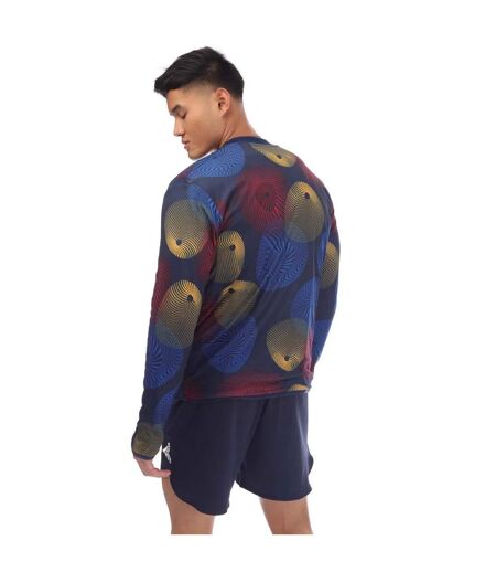 Mens Spain Pre-match Long-sleeved Warm Up Top Blue Adidas