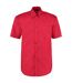 Mens oxford short-sleeved formal shirt red Kustom Kit