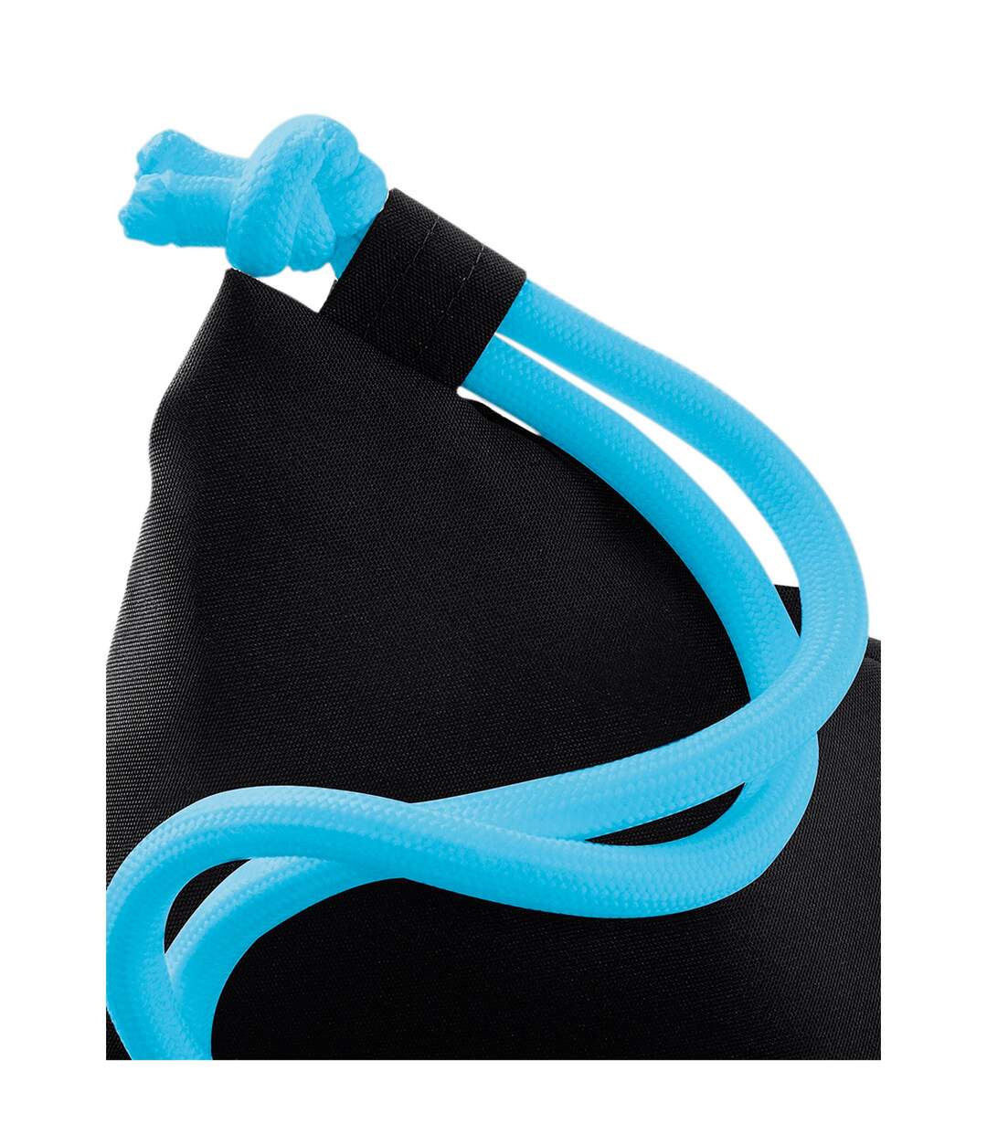 Icon Drawstring Bag One Size Black Surf Blue Bagbase-2