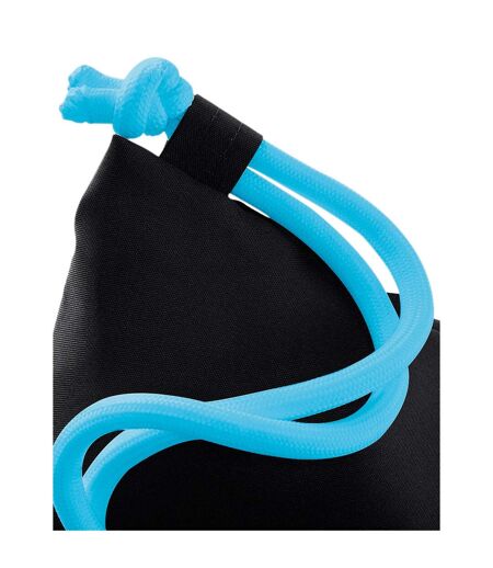 Icon Drawstring Bag One Size Black Surf Blue Bagbase