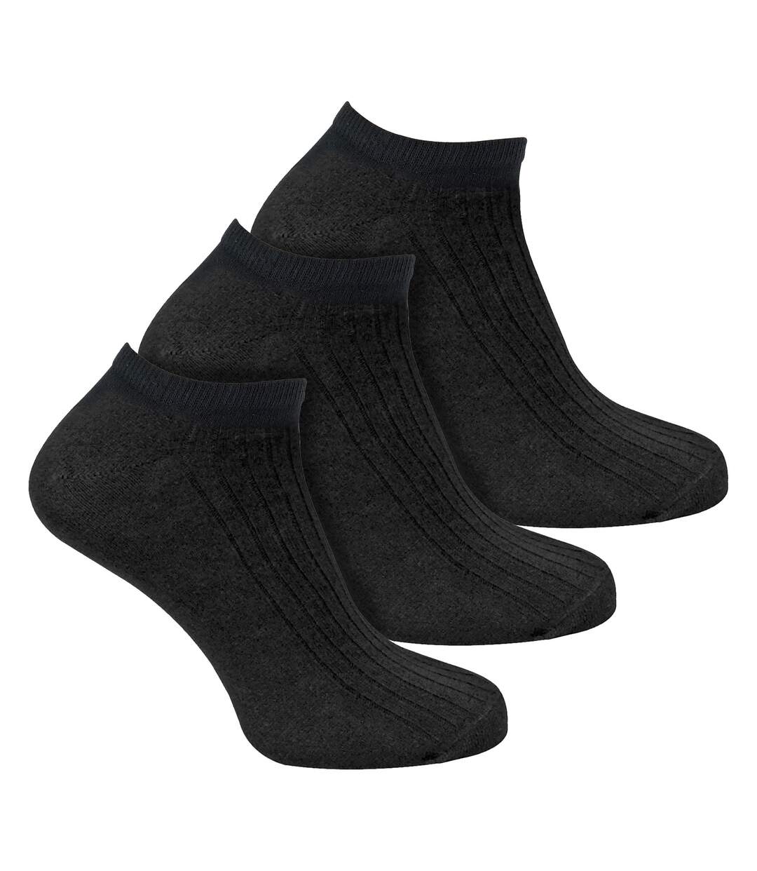 3 Pack Mens 100% Cotton Trainer Socks-1