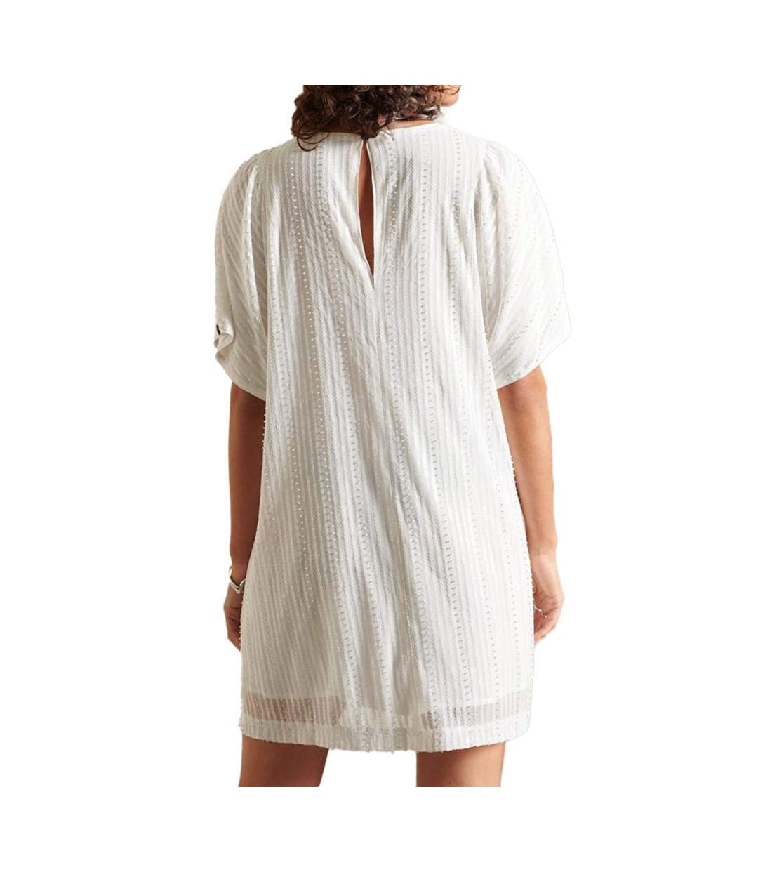 Robe Blanche à sequins Femme Superdry - 38-2