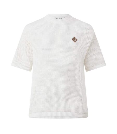 Mens Logo Knitted T-shirt White Belier