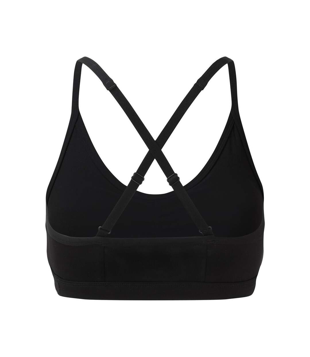 TriDri Womens/Ladies Ruched Medium Impact Sports Bra (Black)
