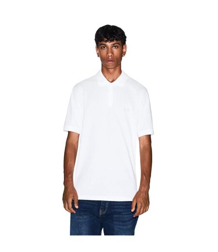 Mens Short-sleeved Polo Shirt Off White Armani Exchange