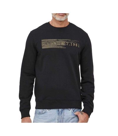 Sweat Noir Homme Guess Brode - L