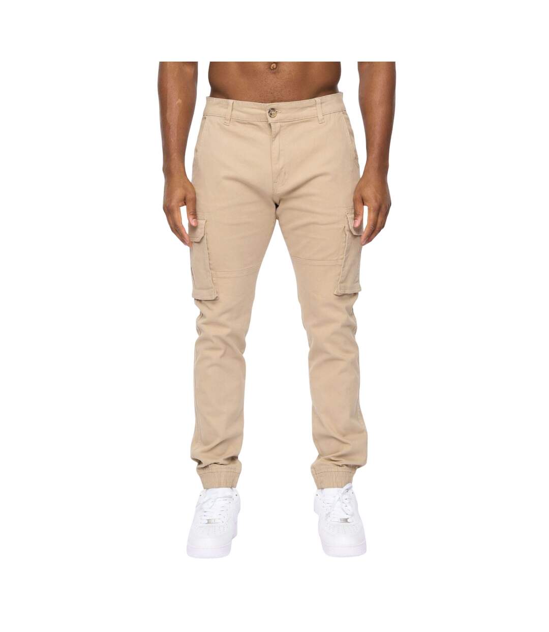 Pantalon À Poches Frentons Homme Beige Gris Crosshatch-1