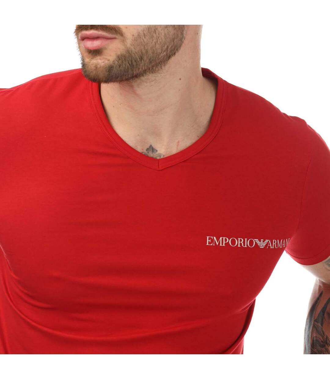 Pack Of 2  Mens Logo T-shirt  Navy Red Emporio Armani-4