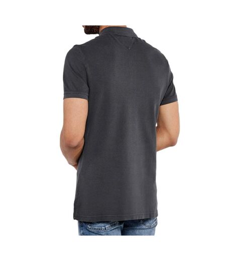Polo gris foncé homme tommy hilfiger slim essential - l