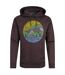 Mens bryant graphic print pull over hoodie mulled wine Weird Fish-1