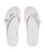 Womens/ladies Iqushion Rhinestone Bow Detail Flip Flops White Fit Flop-4