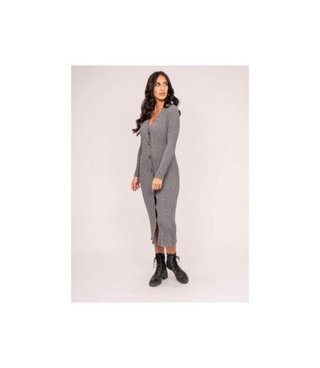 Robe longue maille côtelée IVERNY - Dona X Lisa