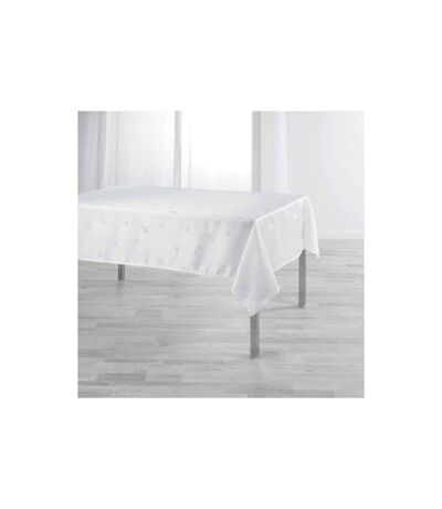 Nappe Imprimé Jacquard Ophélie 140x250cm Blanc