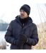 Mens Fleece Lined Striped Insulated Thermal Beanie Hat for Winter-3