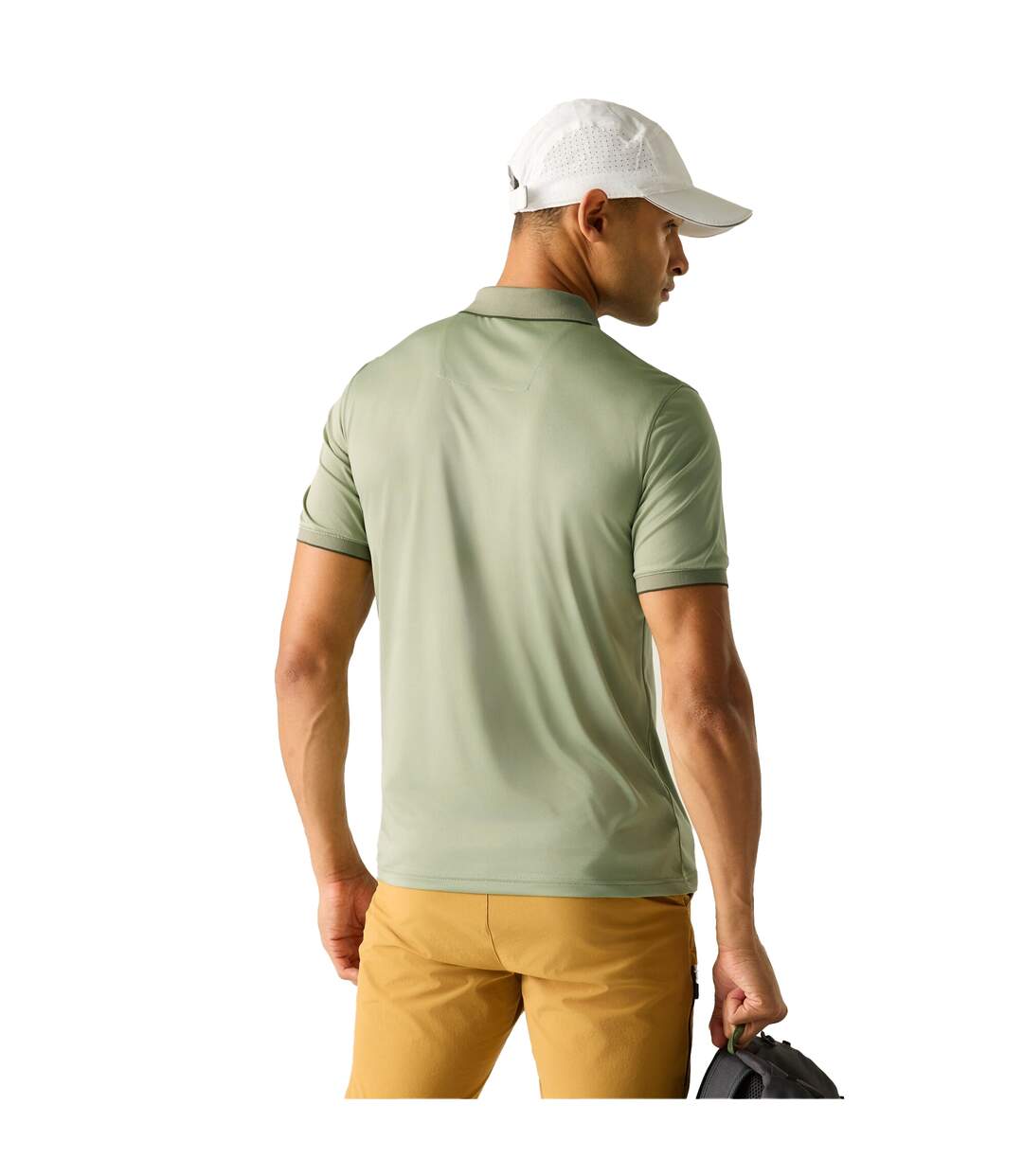 Polo Chiné Manches Courtes Remex Homme Sauge Clair Uni Regatta-3