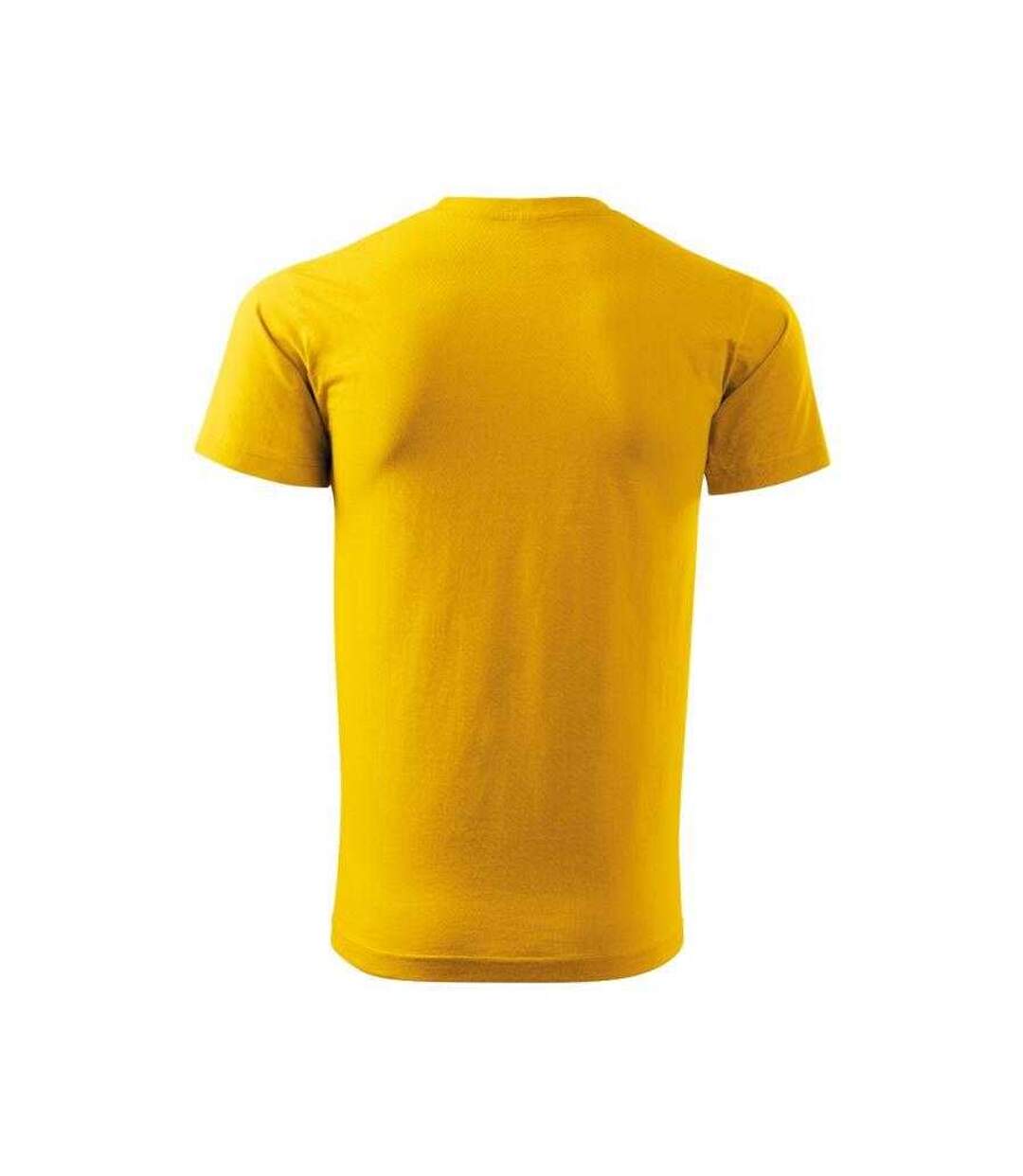 Mens Heavy New T-shirt Yellow Malfini-2