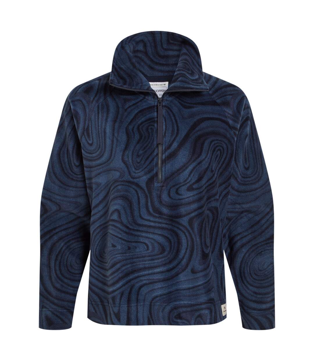 Womens/ladies abstract half zip fleece top blue navy Craghoppers-1