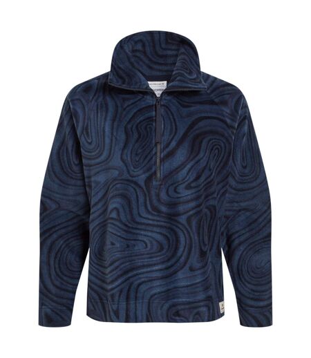 Womens/ladies abstract half zip fleece top blue navy Craghoppers