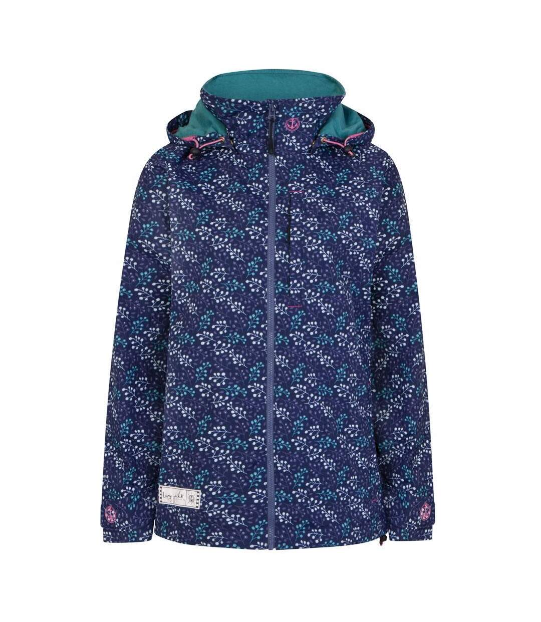 Womens/ladies Bud Waterproof Jacket Navy Green Lazy Jacks-1