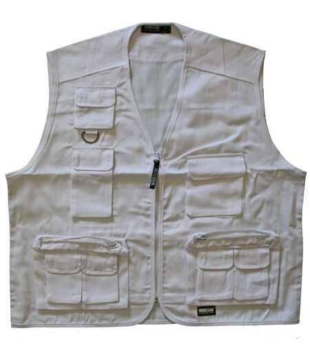 Gilet court multipoches sans manches - S3100 - blanc