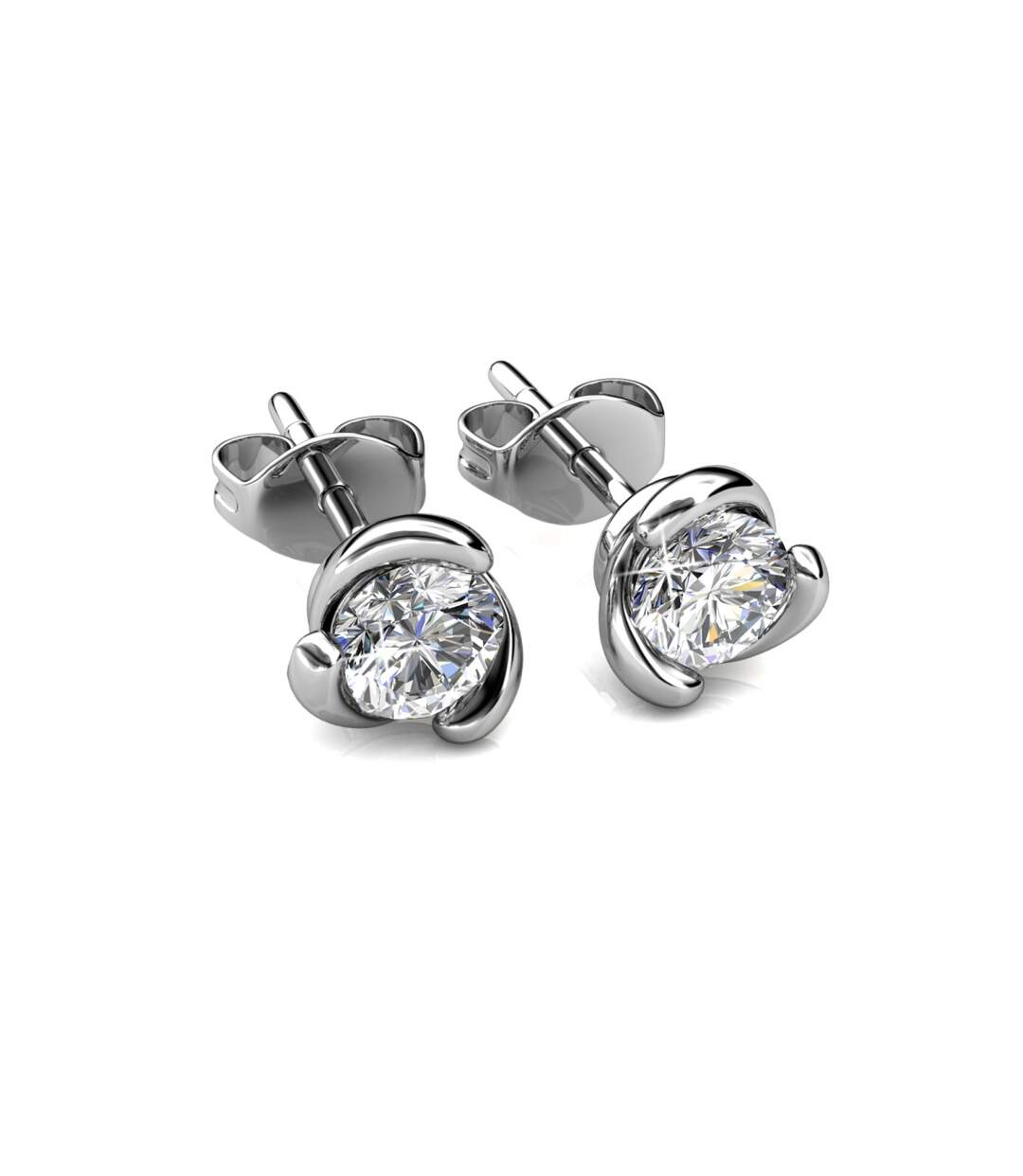 Boucles d'oreilles Rose Crystal, Cristal d'Autriche