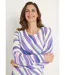 Pull doux court col rond imprimé graphique-4