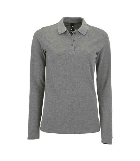 Polo Perfect Femme Gris Chiné SOLS
