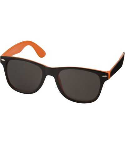 Bullet Sun Ray Sunglasses - Black With Colour Pop (Orange/Solid Black) (5.7 x 5.9 x 2 inches)