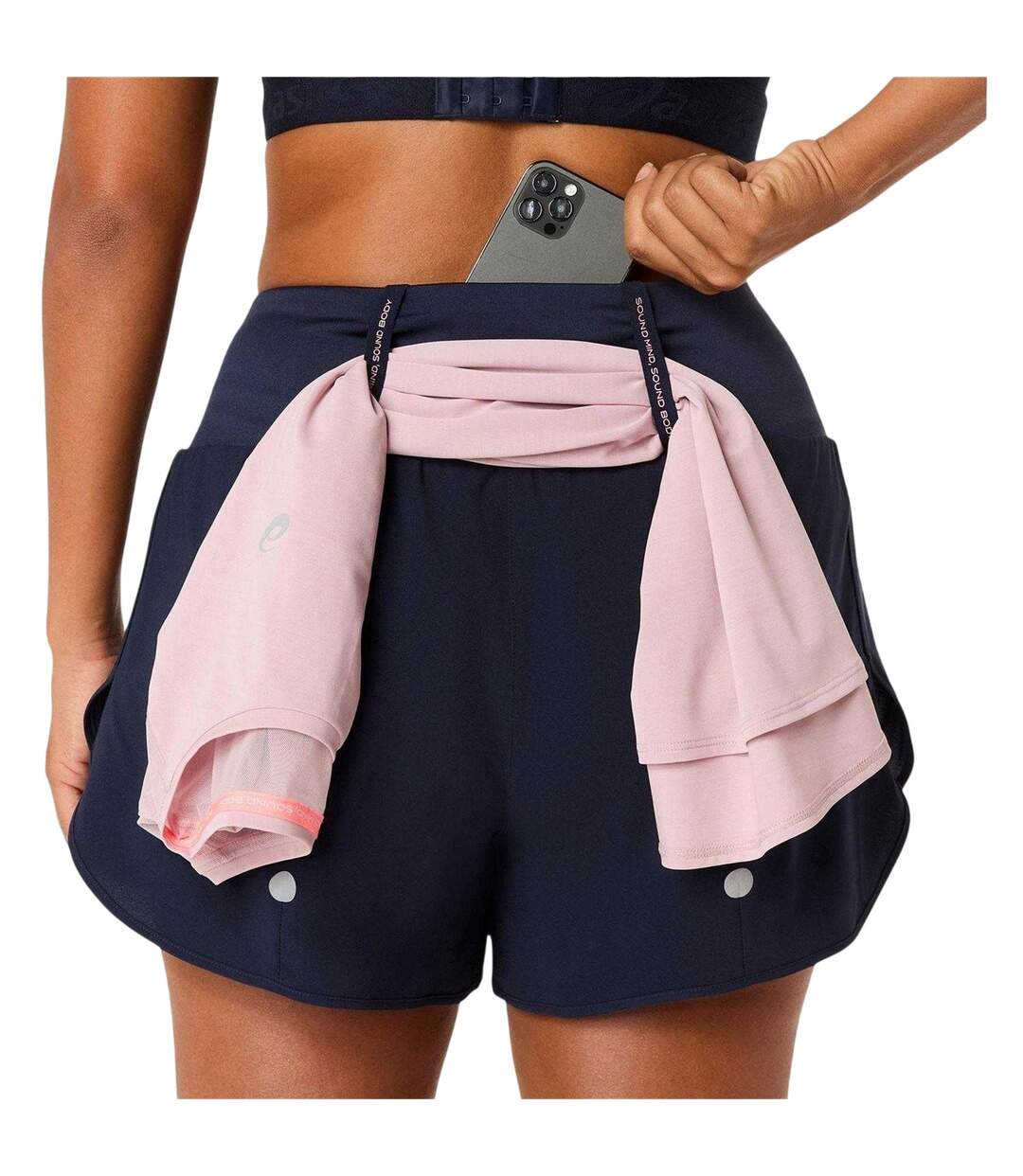 Short De Course Femme Bleu Nuit Asics-3