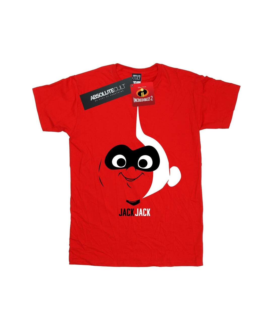 Disney Womens/Ladies Incredibles 2 Incredible Baby Cotton Boyfriend T-Shirt (Rouge) - UTBI41892-1