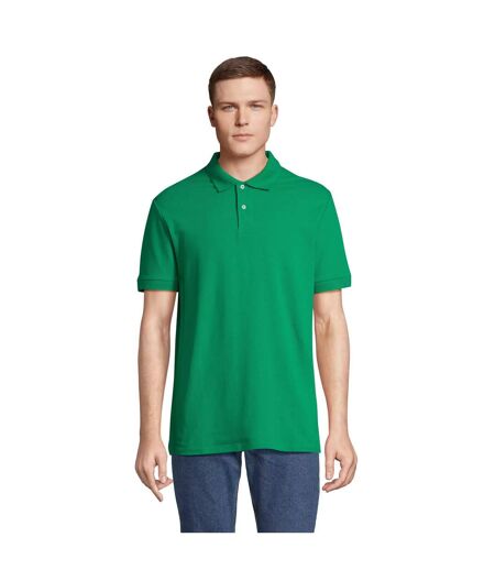 Unisex Adult Pacific Pique Twin Needle Stitch Polo Shirt Kelly Green SOLS