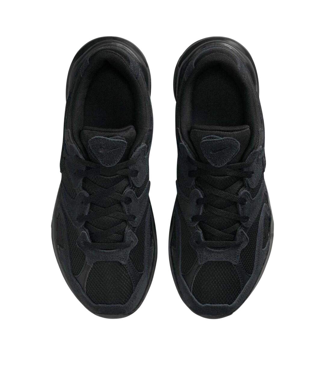 Womens/ladies Al8 Suede Chunky Sole Trainers Triple Black Nike-4