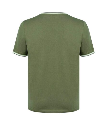 Mens Cotton T-shirt Khaki Green Slazenger